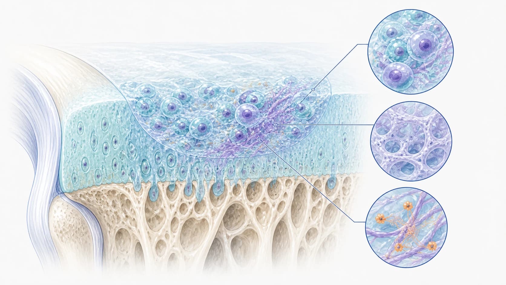 Cartilage pathway illustration