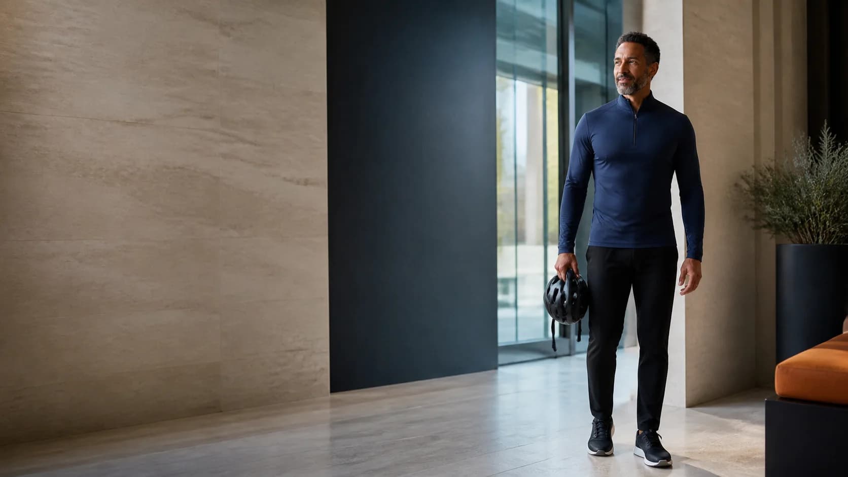Cyclist representing return to active movement after knee cartilage treatment
